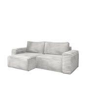 ECKSOFA Schlafsofa Madlen - Hellgrau, Holzwerkstoff/Textil (248/140cm) - Fun Möbel