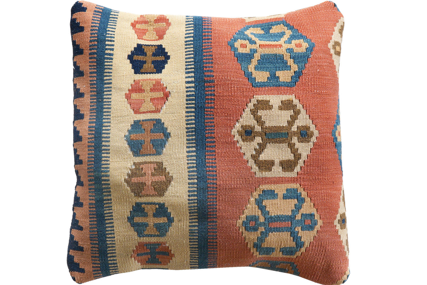 KELIM-KISSEN Mehrfarbig 50/50 cm Schurwolle - Multicolor, Textil (50/50cm) - Looma