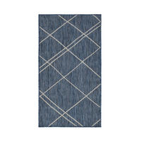 OUTDOOR-TEPPICH Terrace Azurblau/Weiß 160x220 cm - Multicolor, Textil (160/220cm) - Vercai Rugs