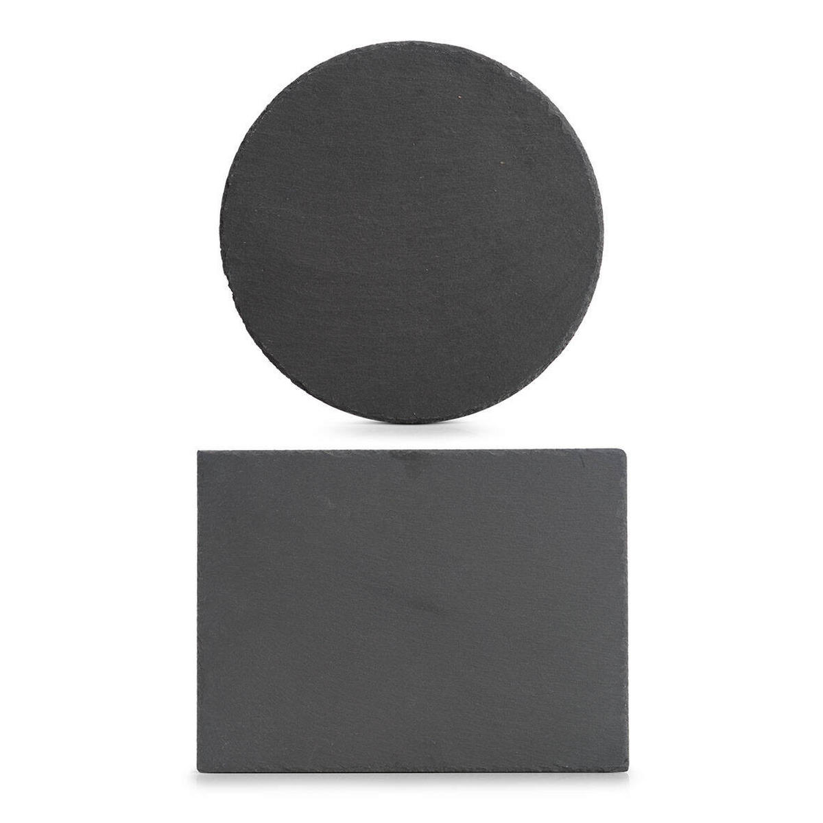 SERVIERPLATTE Schiefer Ø 30 cm - Anthrazit, Stein (30/1/30cm) - ZELLER