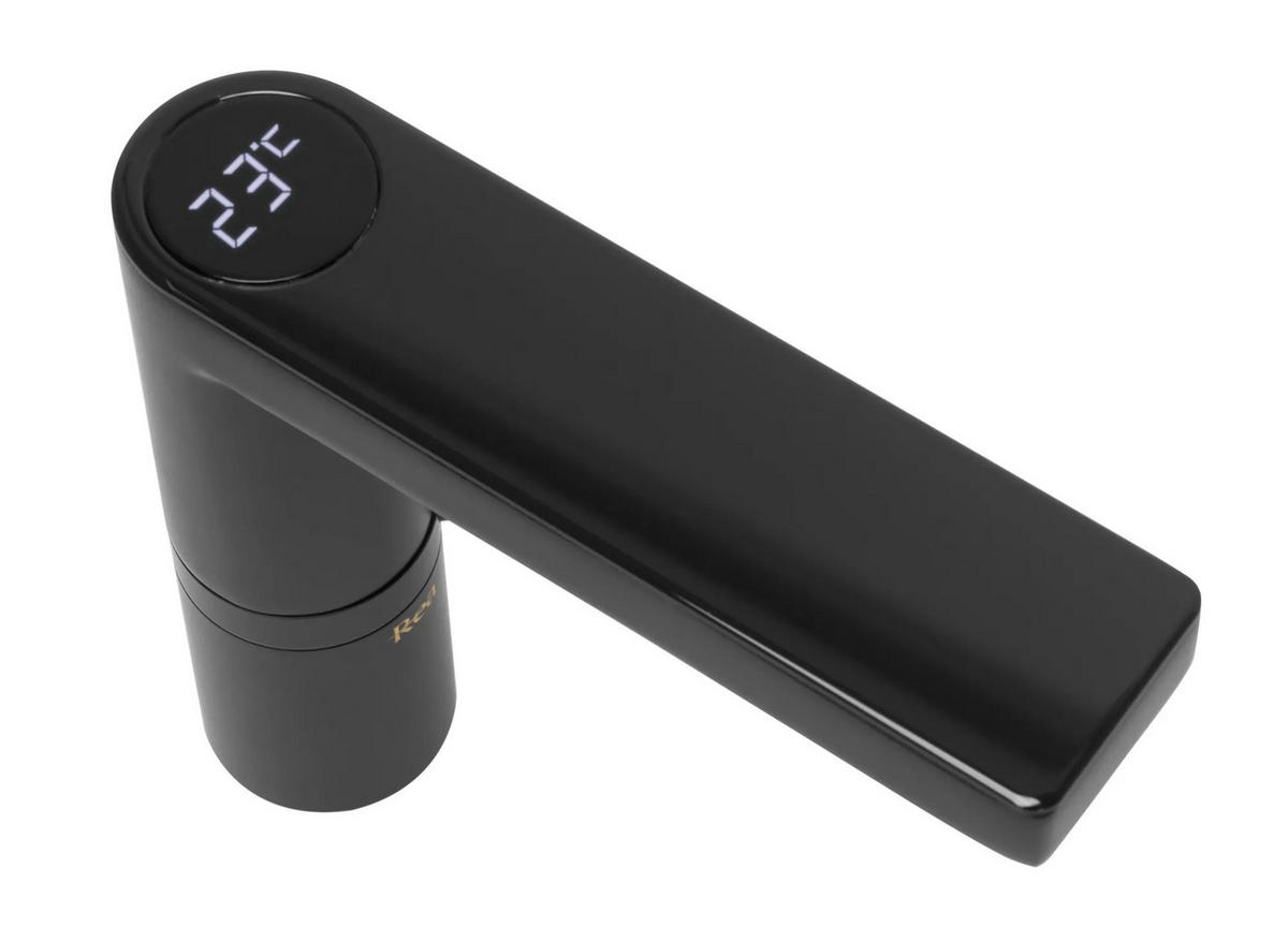 WASCHBECKENARMATUR Rea Amar Lcd Black Low - Schwarz, Metall (4.2/14.5/16cm) - REA
