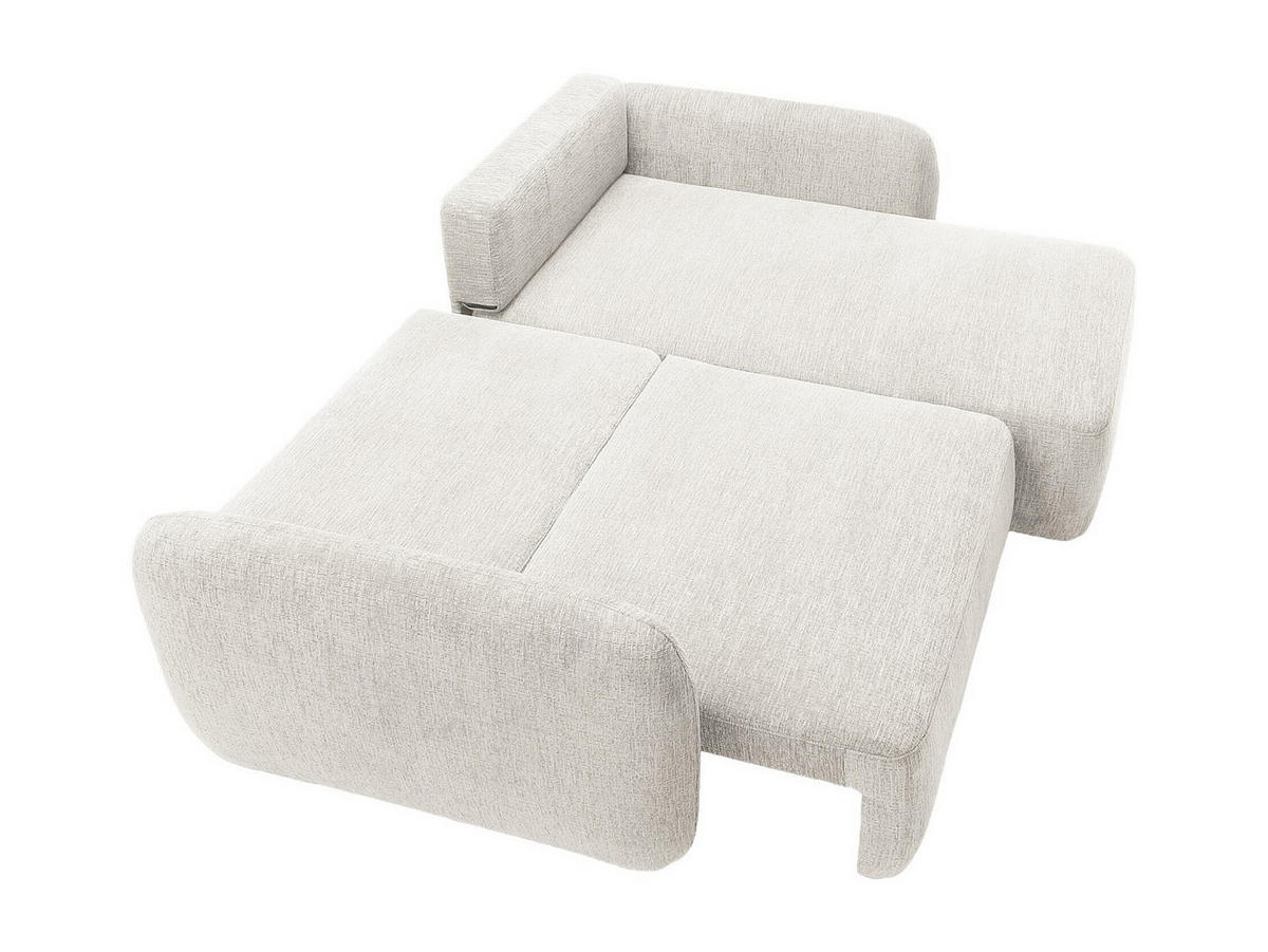 SCHLAFSOFA - 4 Personen - stoff - gebrochenes weiß Plufati - Weiß, Textil (230/83/165cm) - Vente-Unique