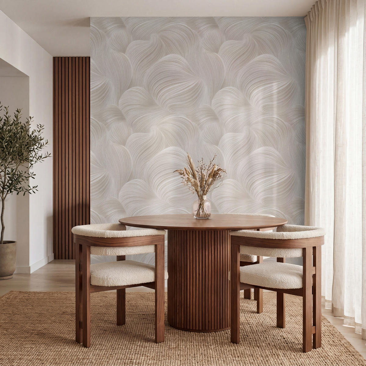 TAPETE - Lines - Ventilator - Beige - 260x300 cm - Creme, Papier (260/300cm) - OnlyWow