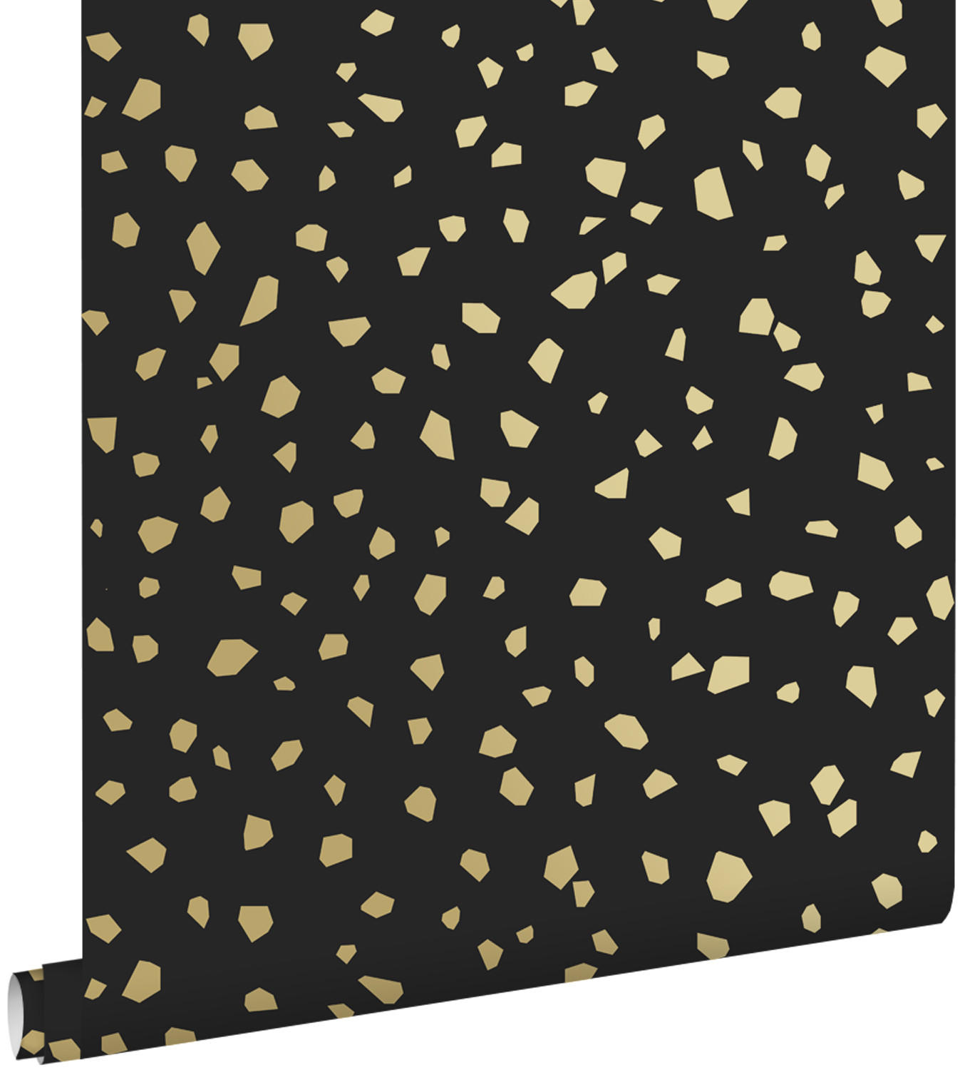 TAPETE Terrazzo-Motiv 53 cm x 10.05 m - Schwarz, Papier (53/1000cm) - ESTAhome