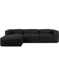 ECKMODULSOFA-LINKS BUFFO mit extrem weicher und bequemer Sitzfläche, Gewebestoff, graphit - Graphitfarben, Textil (297/180cm) - KONSIMO®
