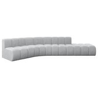 ECKSOFA modulares Sofa Brilo-L1 - 380x174x70 cm Grau - Grau, Holzwerkstoff/Textil (380/174cm) - ALTDECOR
