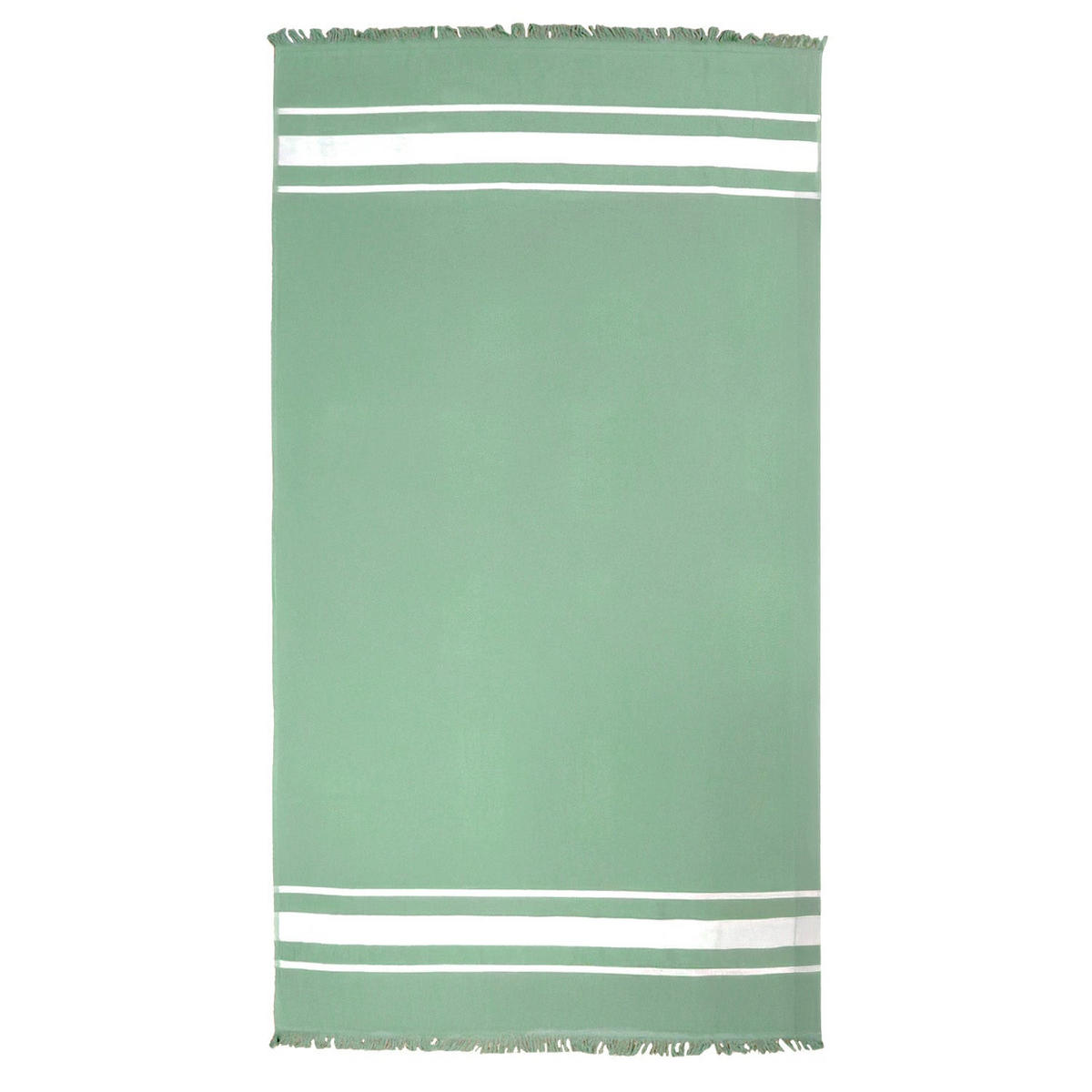HAMAMTUCH mit Frottee gefüttert Grün 90x170 340g/m² - Karibik Farn - Grün, Textil (170/90cm) - LE COMPTOIR DE LA PLAGE