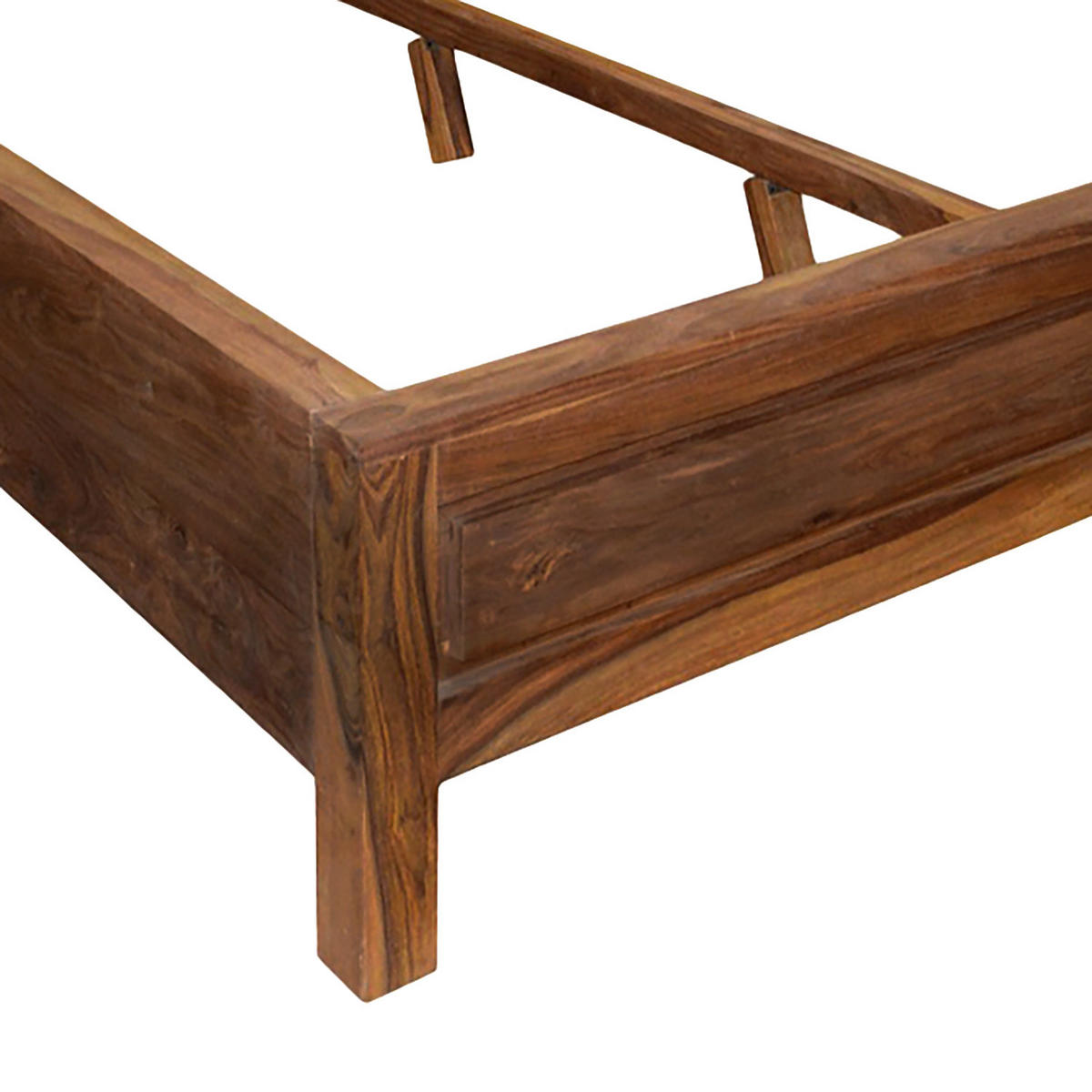 MASSIVHOLZBETT - Sheesam massiv - Sheeshamfarben, Holz (180/200cm) - home24