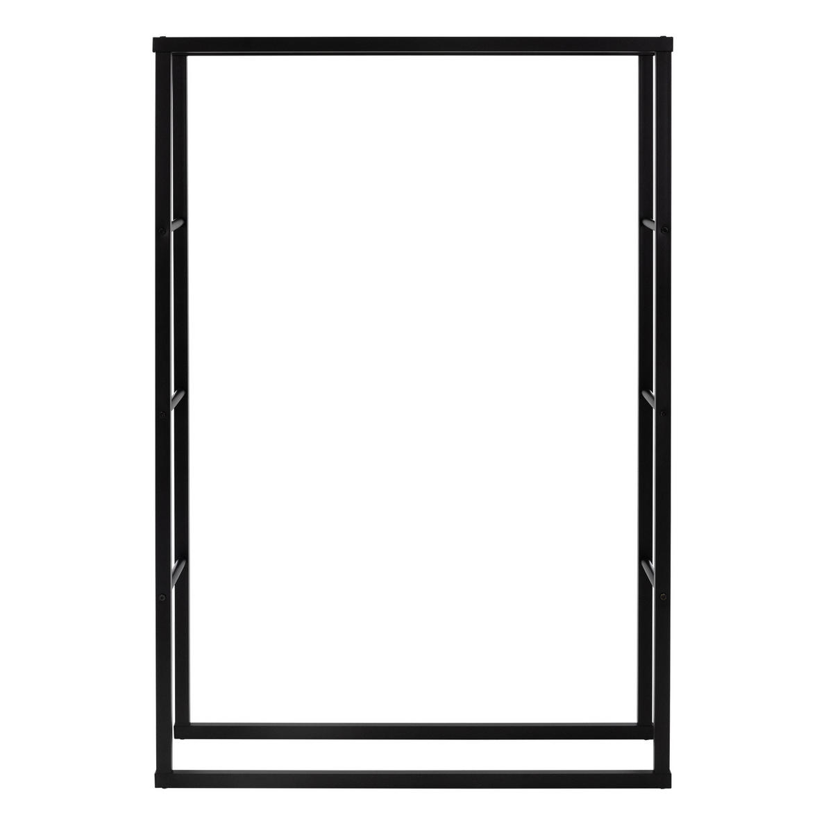 KAMINHOLZREGAL - Schwarz, Metall (25/150/100cm) - ML-DESIGN