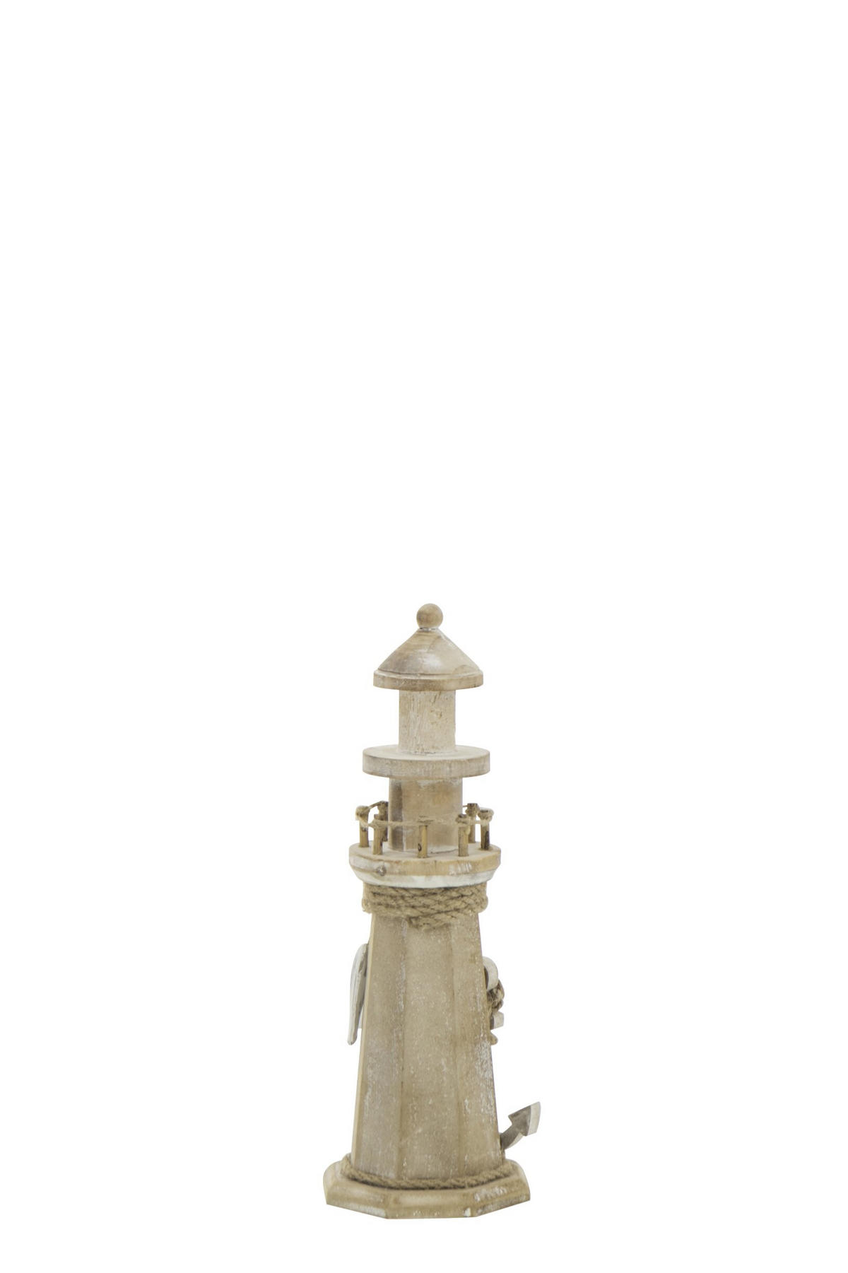 DEKOOBJEKT LEUCHTTURM - Naturfarben, Holz (10.5/30.5/10.5cm) - J-Line