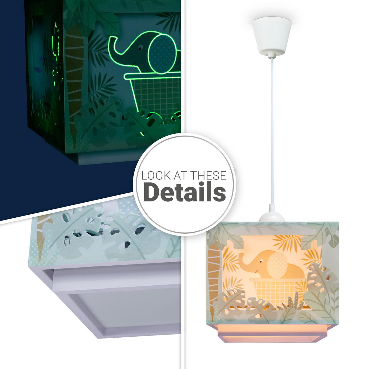 PENDELLEUCHTE Greta Pd Zoo - Weiß, Kunststoff (24/24/24.5cm) - Paco Home