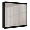SCHWEBETÜRENSCHRANK Basti X - 200 cm - Schwarz/Weiß, Holzwerkstoff/Metall (200/215/58cm) - Sofnet