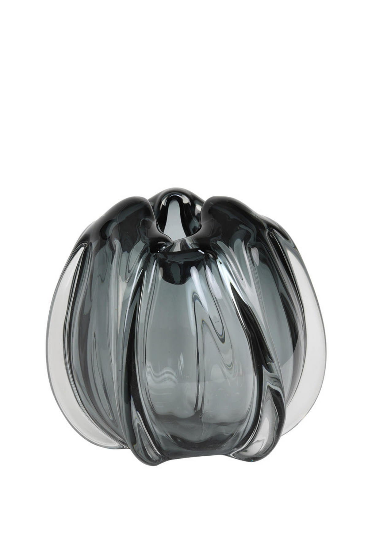 VASE Murela - Grau - 24.5/24.5/22 cm - Grau, Glas (22cm) - Light & Living
