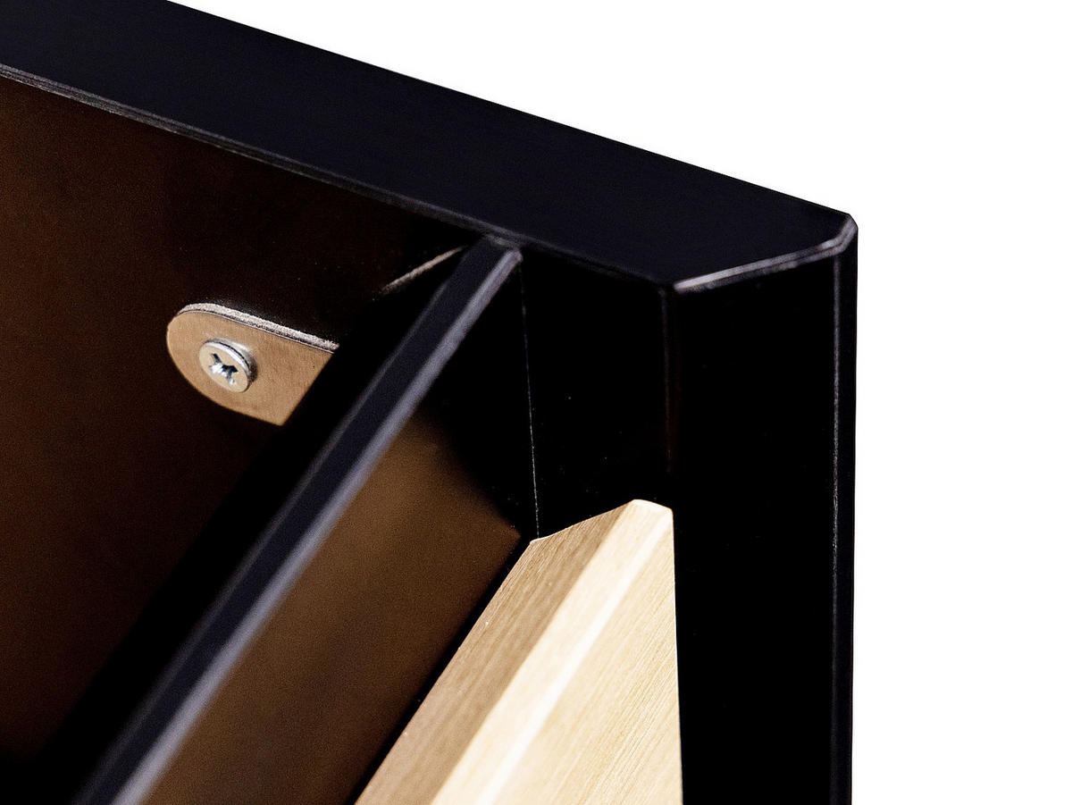 EINZELWASCHTISCH - 80 cm x 45.6 cm - holz - schwarz, naturfarben hell Lannick - Schwarz/Naturfarben, Keramik/Holz (80/55/45.6cm) - Vente-Unique
