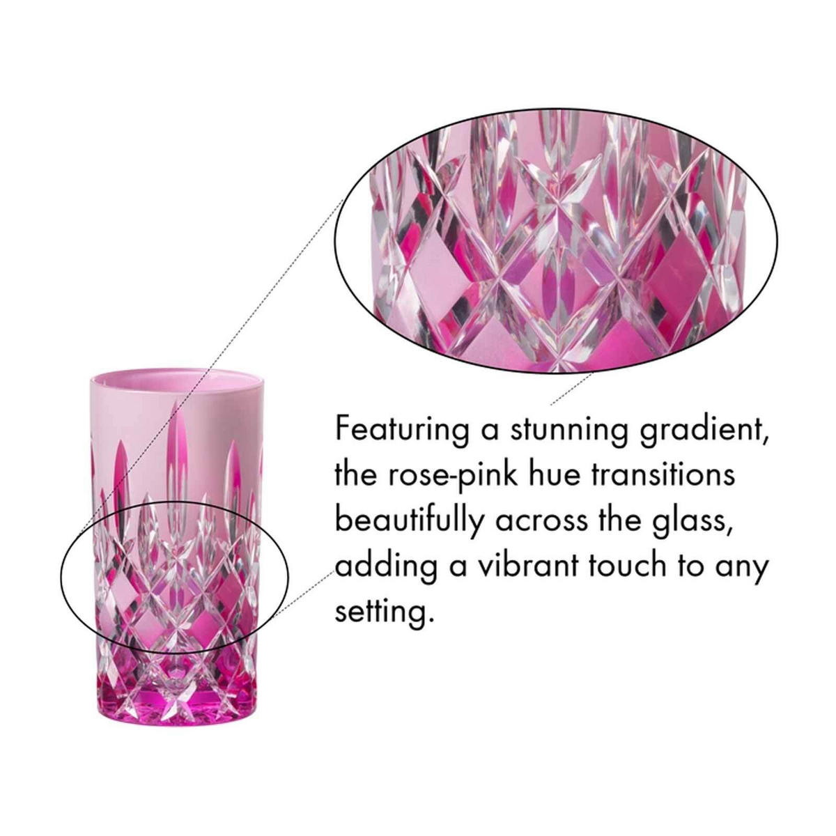 HIGHBALL LONGDRINKGLAS Laudon Rosé-Pink 395 ml - Pink/Rosa, Glas (0.395L) - Riedel