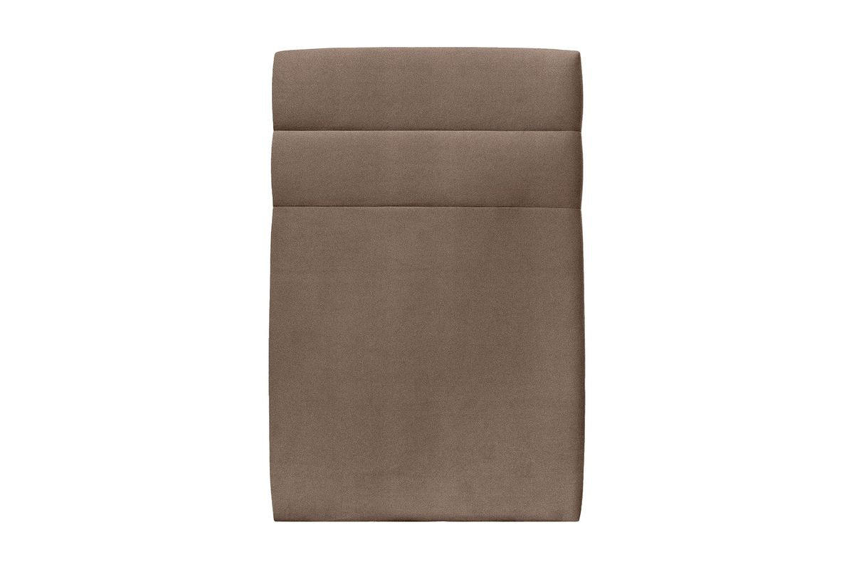 KOPFTEIL Modell Linien – Taupe Samtstoff 90 cm - Taupe/Beige, Karton/Holz (90/120/10cm) - Sommeil de Plomb
