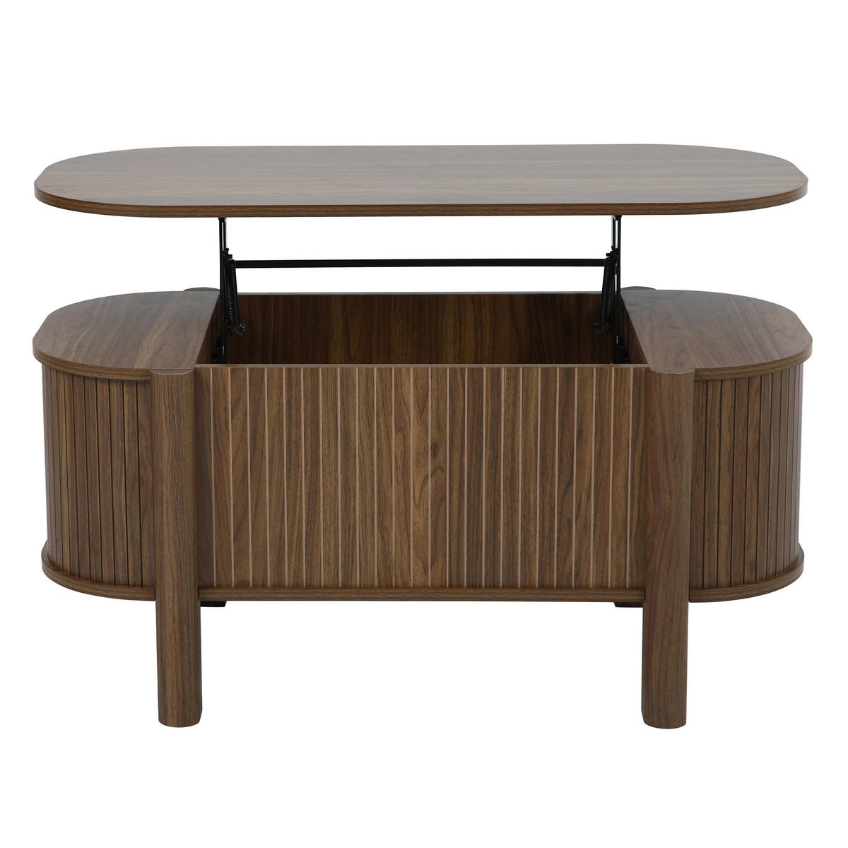 COUCHTISCH, dunkles Holz - Braun, Holz (48/100/45cm) - Oviala