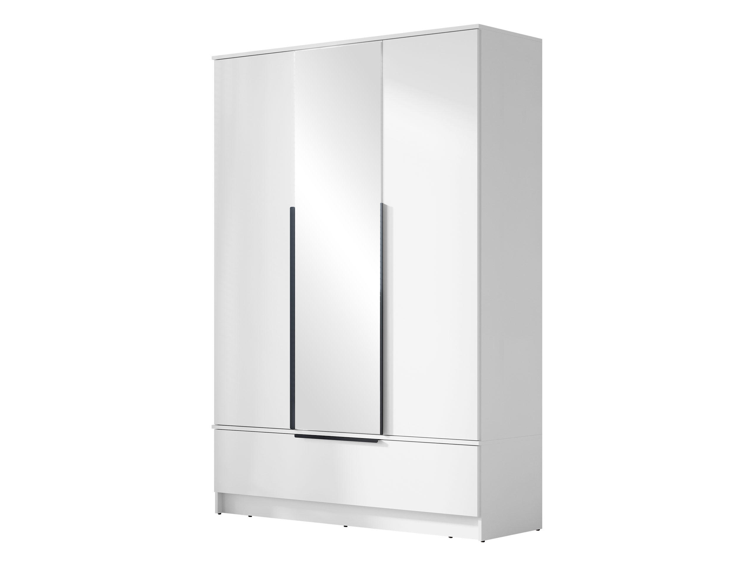 Mirjan24 Drehtürenschrank Weiß 135x193x51 cm