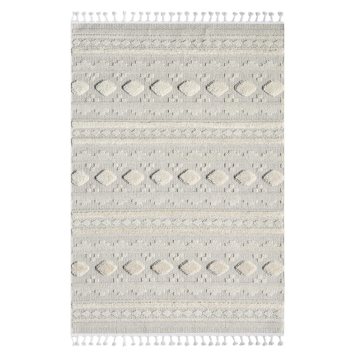 KURZFLOR-TEPPICH Valencia 930 Creme 120x170 cm - Blau/Creme, Textil (120/170cm) - carpet city