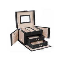 SCHMUCKKASTEN TRAGBAR - Schwarz, Holzwerkstoff (13.5/17.5cm) - Hansiro