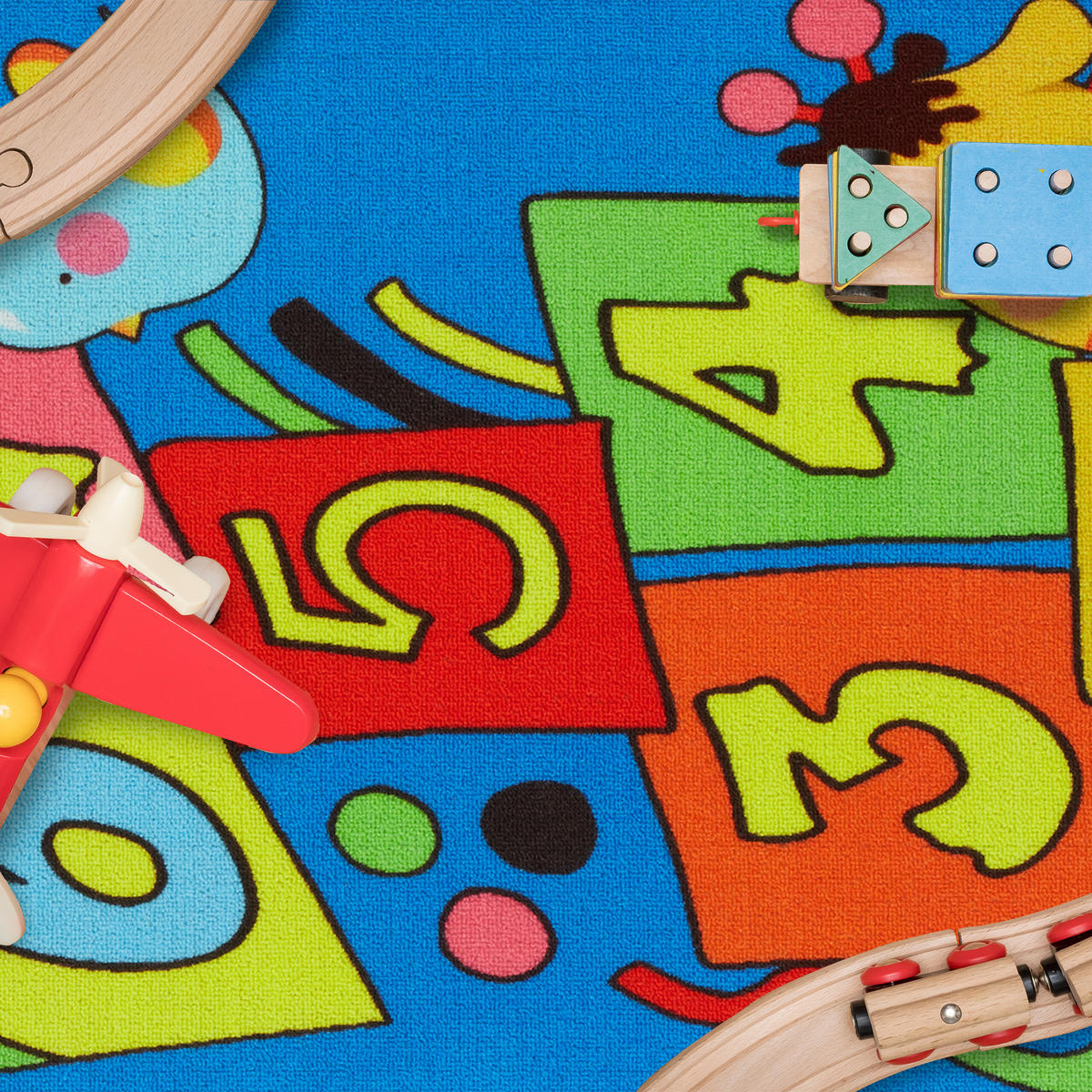 KINDERTEPPICH - Multicolor, Kunststoff/Textil (67/179cm) - Relaxdays