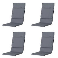 GARTENSTUHLKISSEN Rippe 125/50 cm 4er-Set - Grau, Textil (50/3/125cm) - Madison