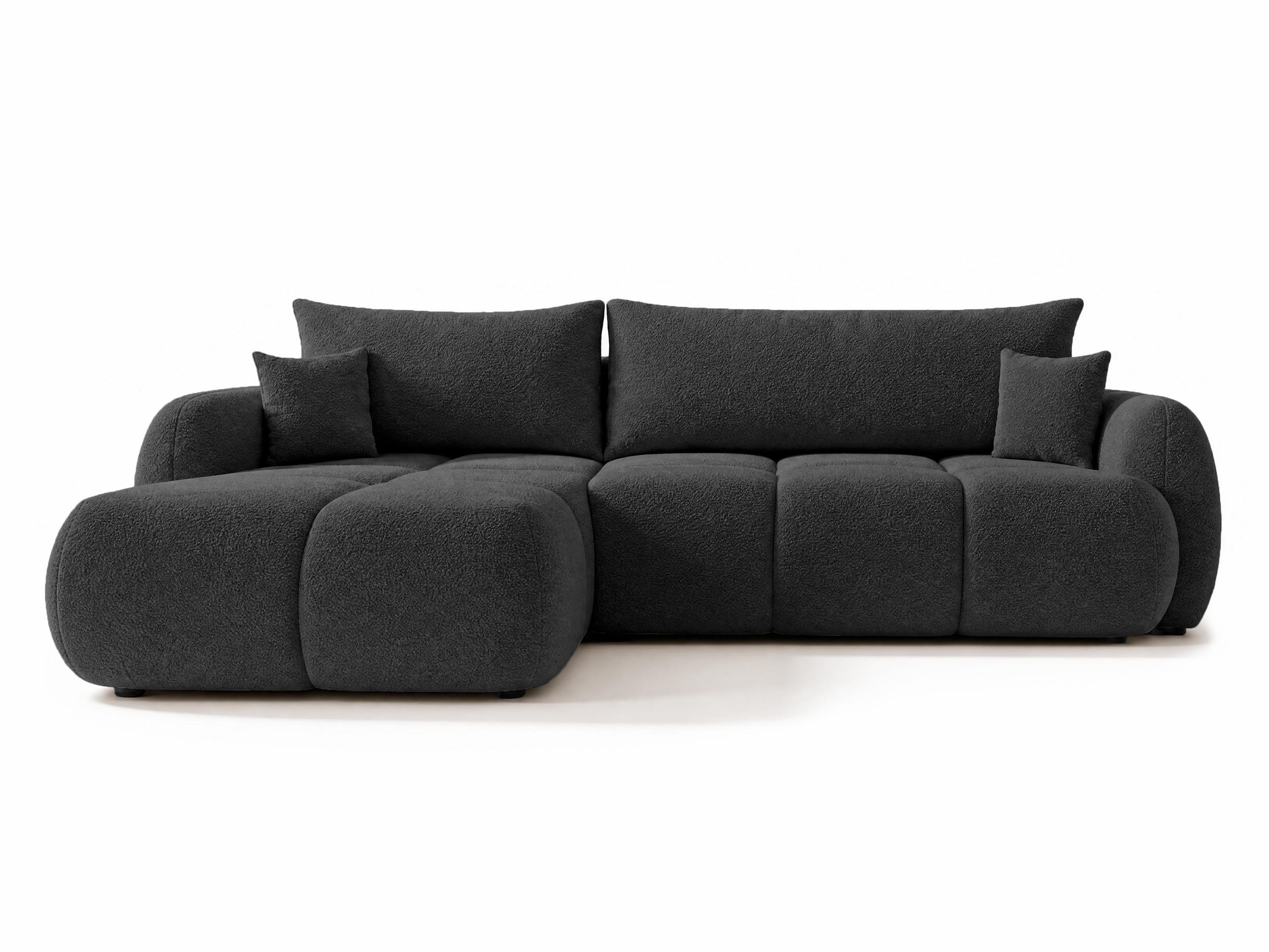 ECKSOFA Loria, Seite: Links - Schwarz, Holz/Kunststoff (273/183cm) - Sofnet