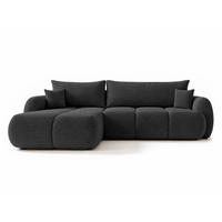 ECKSOFA Loria, Seite: Links - Schwarz, Holz/Kunststoff (273/183cm) - Sofnet
