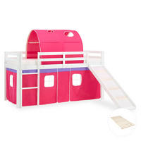 HOCHBETT Pink 90/200 cm Lattenrost - Pink/Weiß, Holz (90/200cm) - Homestyle4u