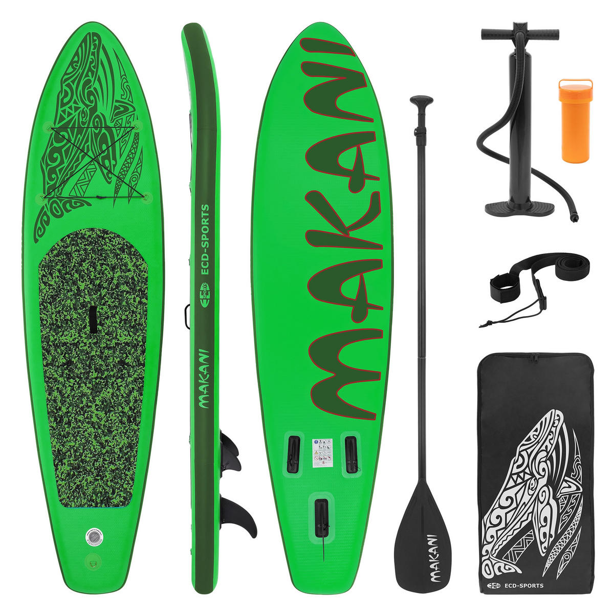 STAND UP PADDLE BOARD Makani Grün - Grün, Kunststoff (320/80/15cm) - ECD-Germany