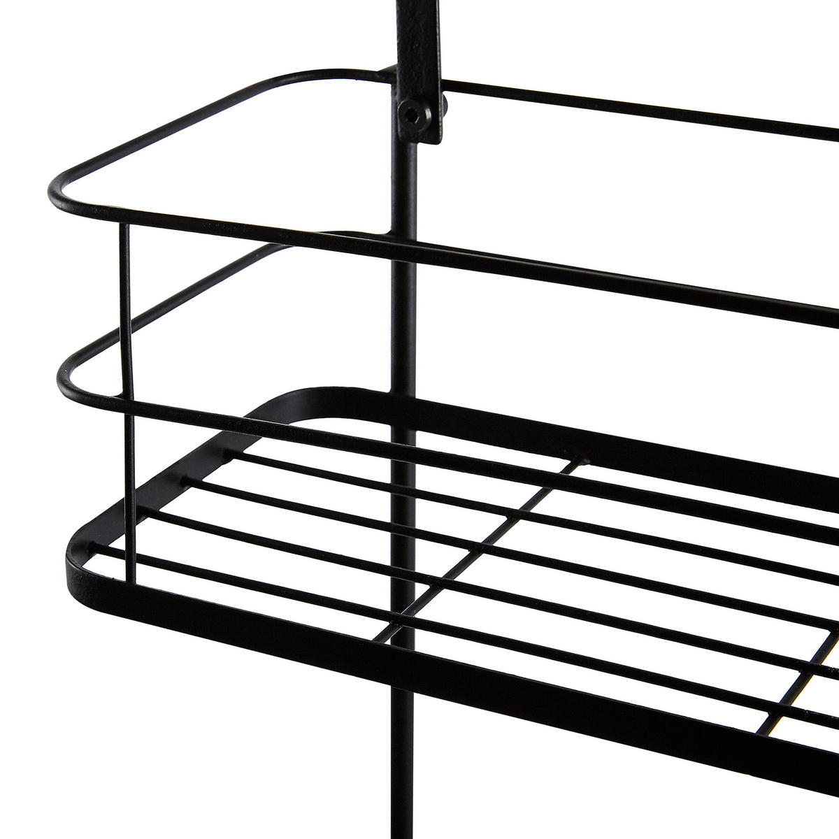 DUSCHREGAL 2 Fächer Tayasu - Schwarz, Metall (40/83/12cm) - Beliani
