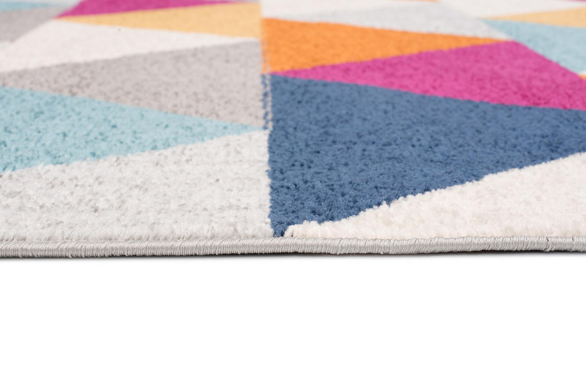 TEPPICH LAZUR Weiß Orange 140/190 cm - Dunkelorange/Multicolor, Kunststoff (140/190cm) - Tapiso