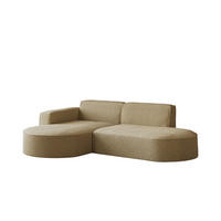 ECKSOFA Modena Studio, Stoff Quelle, Hellbraun Links - Hellbraun, Holz (165/236cm) - Kaiser Möbel