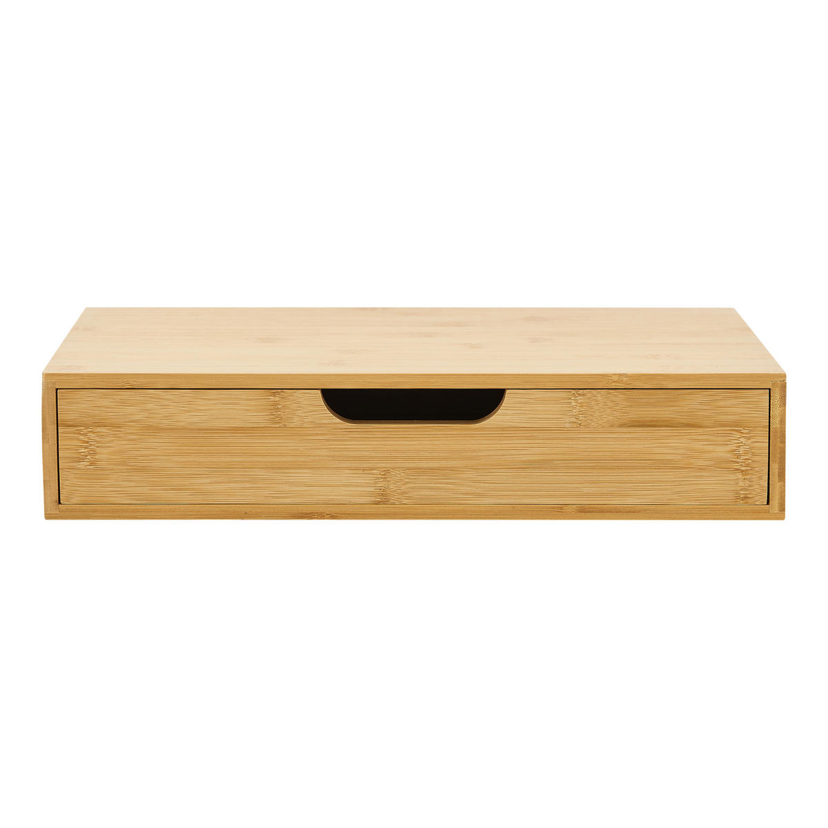 WANDREGAL-SET 2 TLG. Bokn - Naturfarben, Holz (40/8/24cm) - [en.casa]