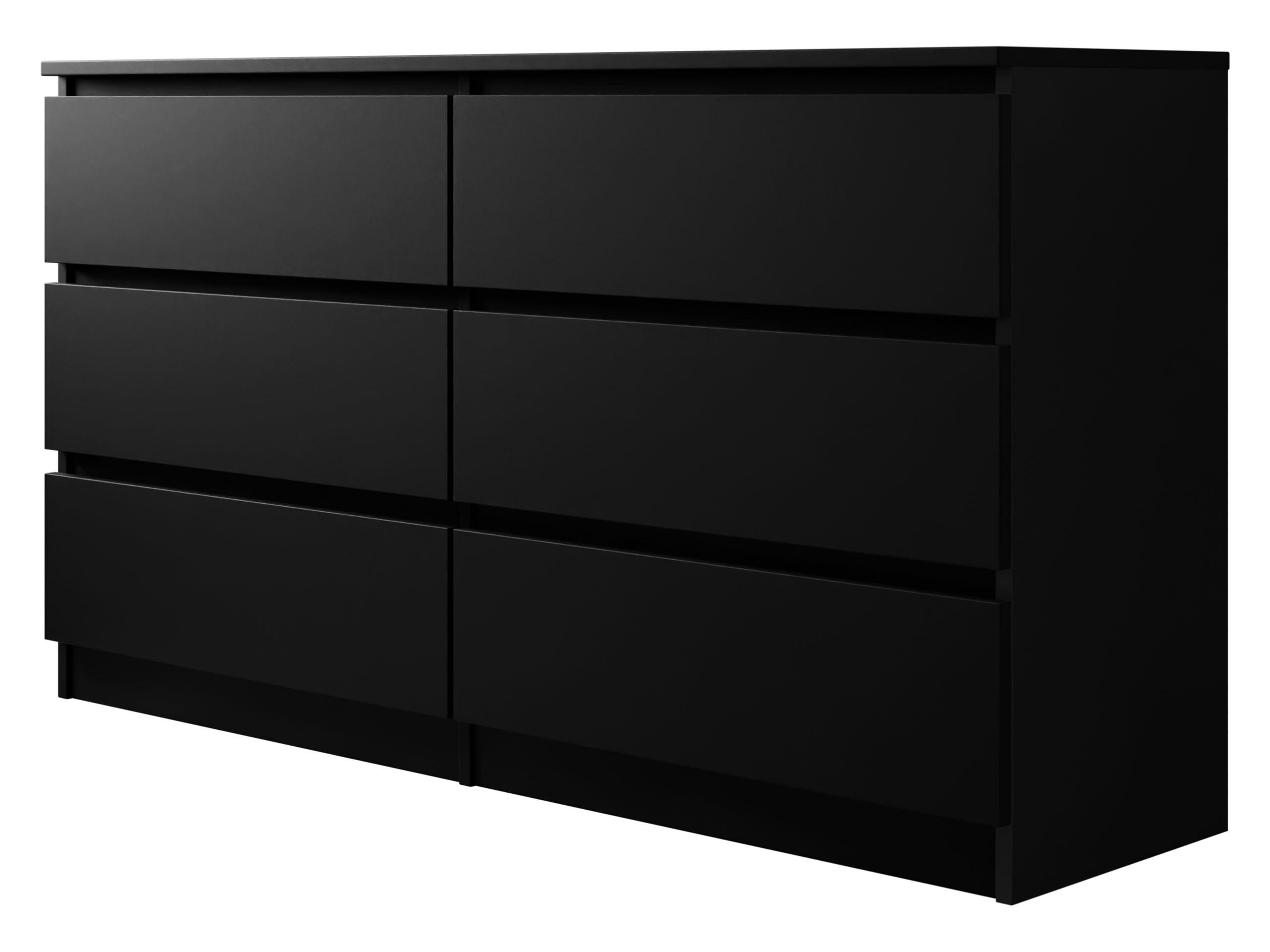 Mirjan24 Kommode Schwarz 138x77x40 cm
