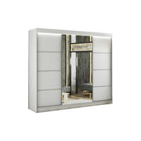 SCHIEBETÜRENSCHRANK RABI - Weiß, Holzwerkstoff (250/215/61cm) - Meblini