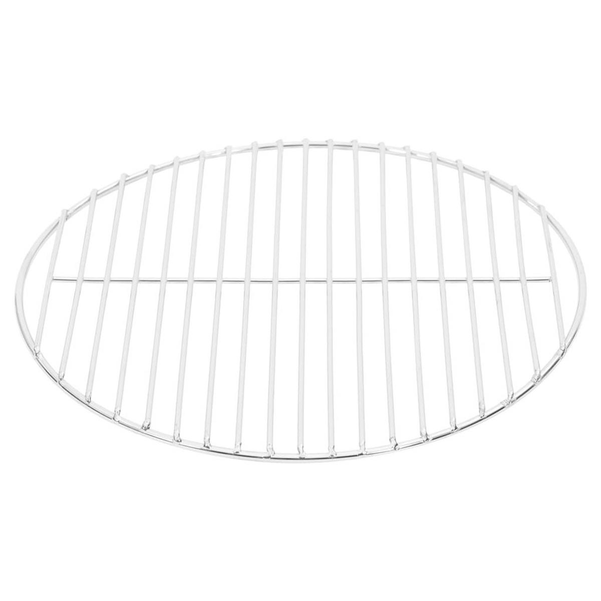 GRILLROST Rund Ø37 Cm 304 Edelstahl - Silberfarben, Metall (37/37cm) - vidaXL