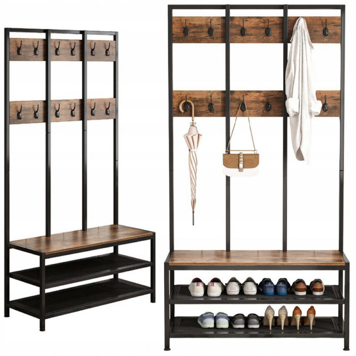 KLEIDERSTÄNDER, braun 100/40/186cm - Braun, Holzwerkstoff (100/186/40cm) - Rebiko