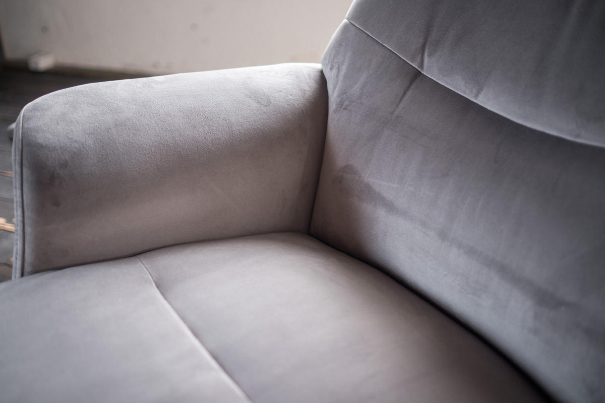 RELAXSESSELSET TOSAR Steingrau Velvet - Silberfarben/Grau, Textil/Metall (83/110/89cm) - KAWOLA