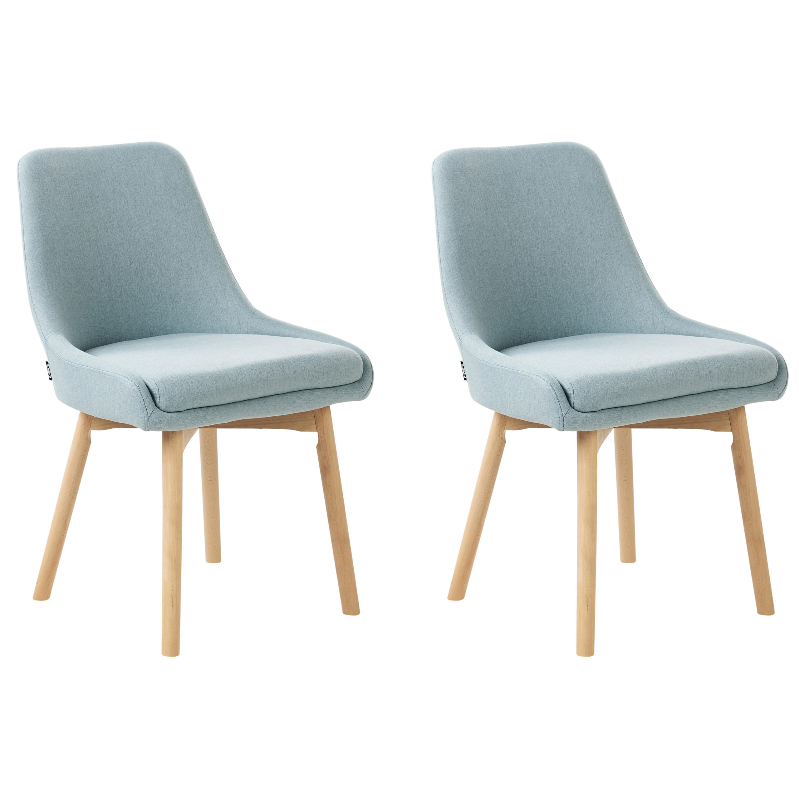 Beliani Esszimmerstuhl Blau, Braun 49x82x58 cm