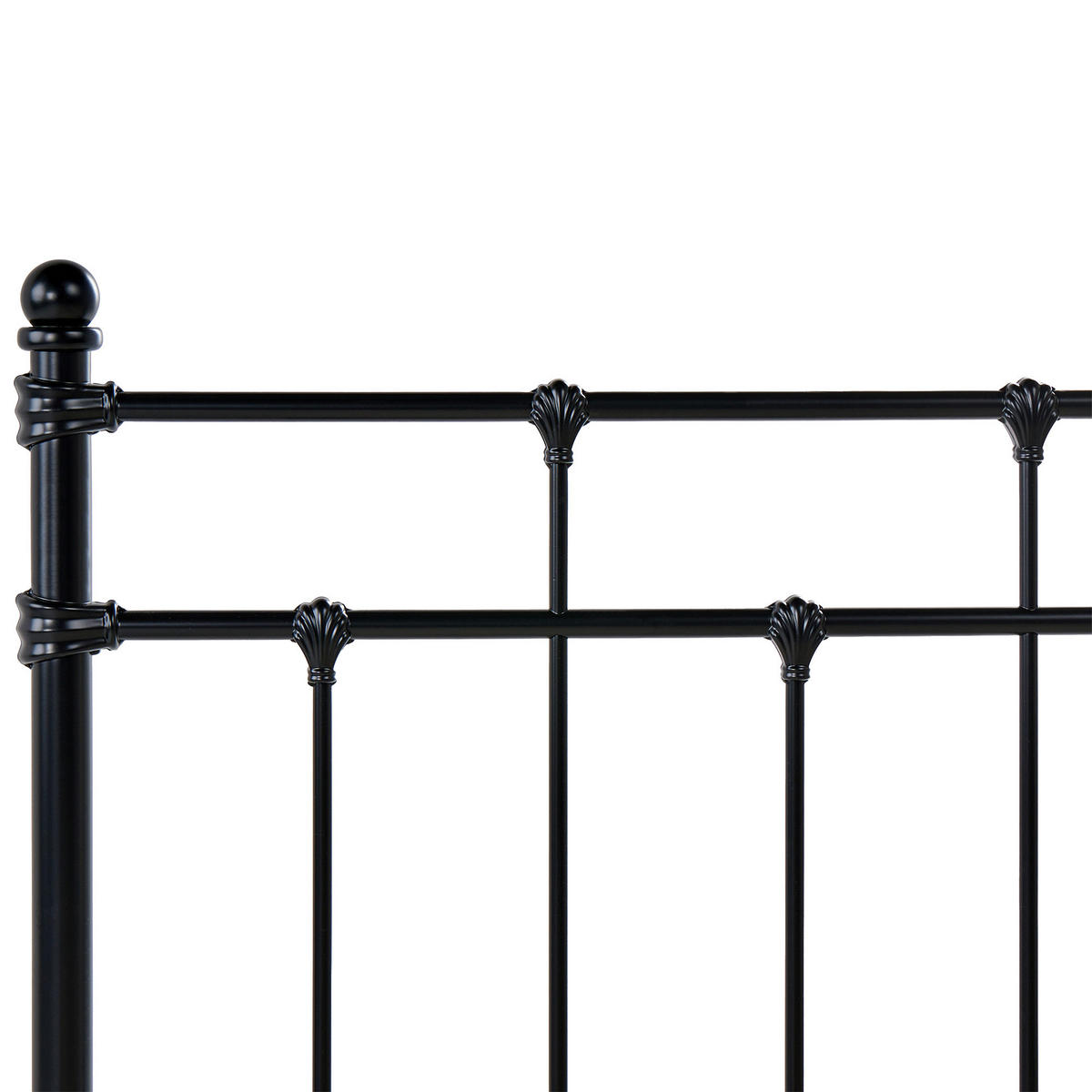 BETT mit Lattenrost 120/200 cm Schwarz Lynx - Schwarz, Metall (120/200cm) - Beliani