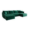 ECKSOFA mit Schlaffunktion ONIL U Monolith 37 - Grün, Textil (349/185cm) - Bedante