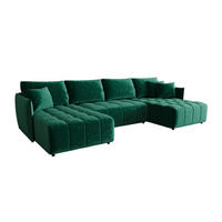 ECKSOFA mit Schlaffunktion ONIL U Monolith 37 - Grün, Textil (349/185cm) - Bedante