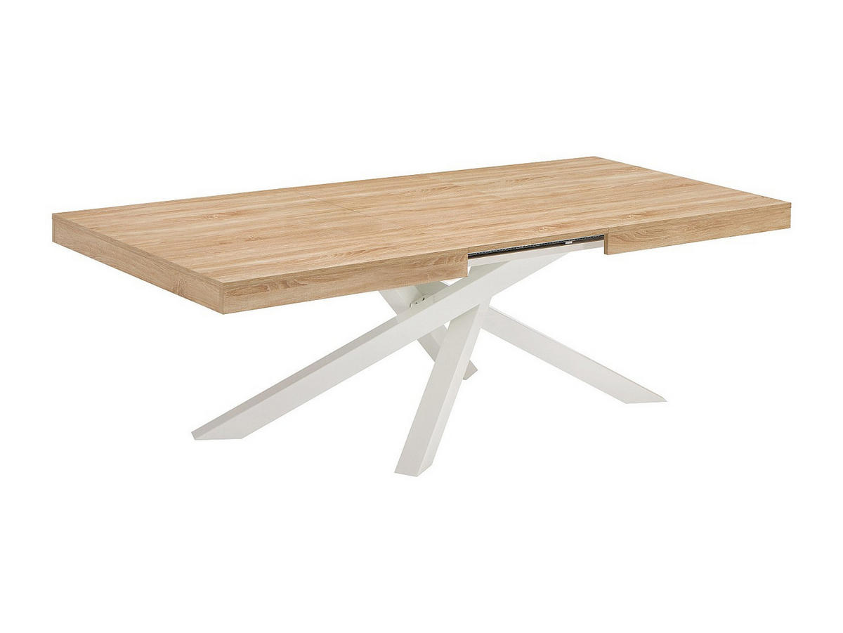 ESSTISCH - 6 Personen, 8 Personen, 10 Personen, 12 Personen - holz - naturfarben hell Catonav - Naturfarben/Weiß, Holz/Metall (100/180/76cm) - Vente-Unique