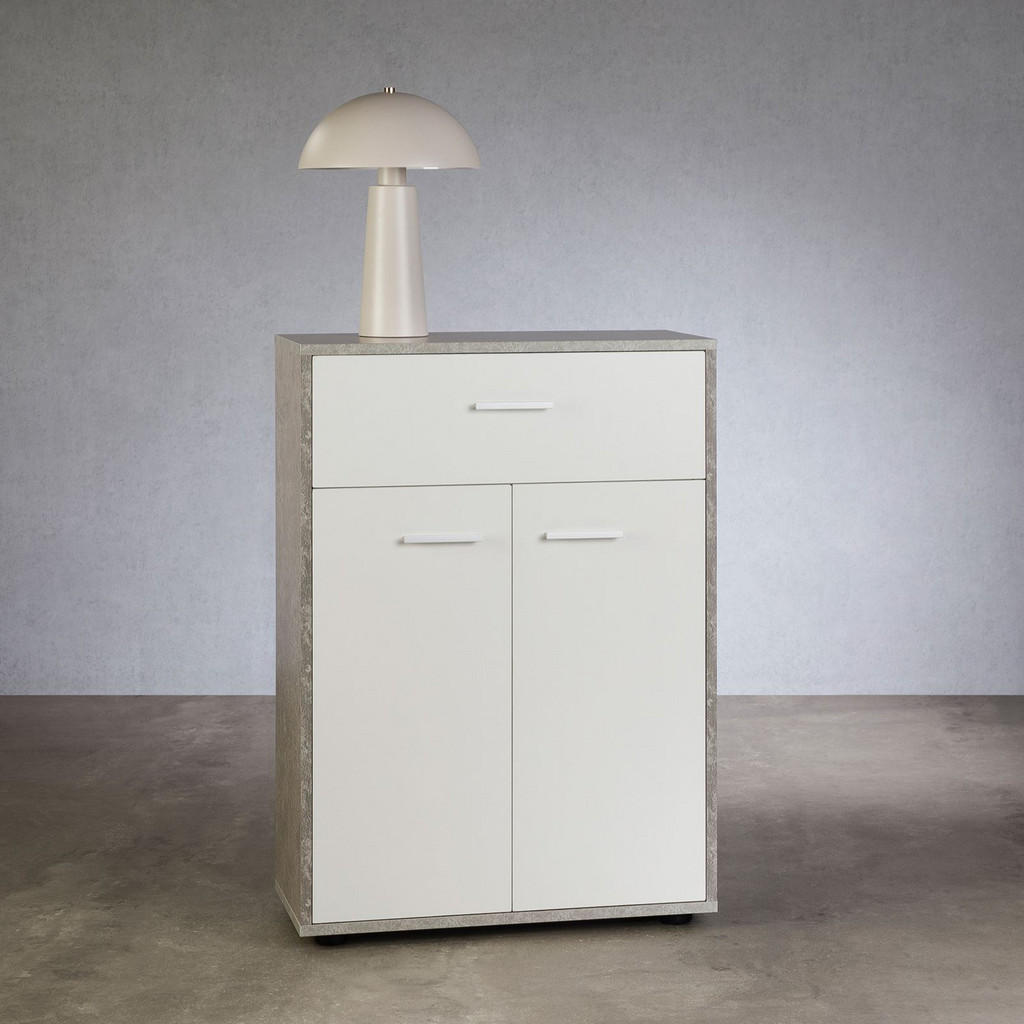 Thumbnail - CARO-Möbel Kommode, Grau, Weiß, Holzwerkstoff, Mode, 60x84x30 cm, Wohnzimmer, Kommoden & Sideboards, Highboards
