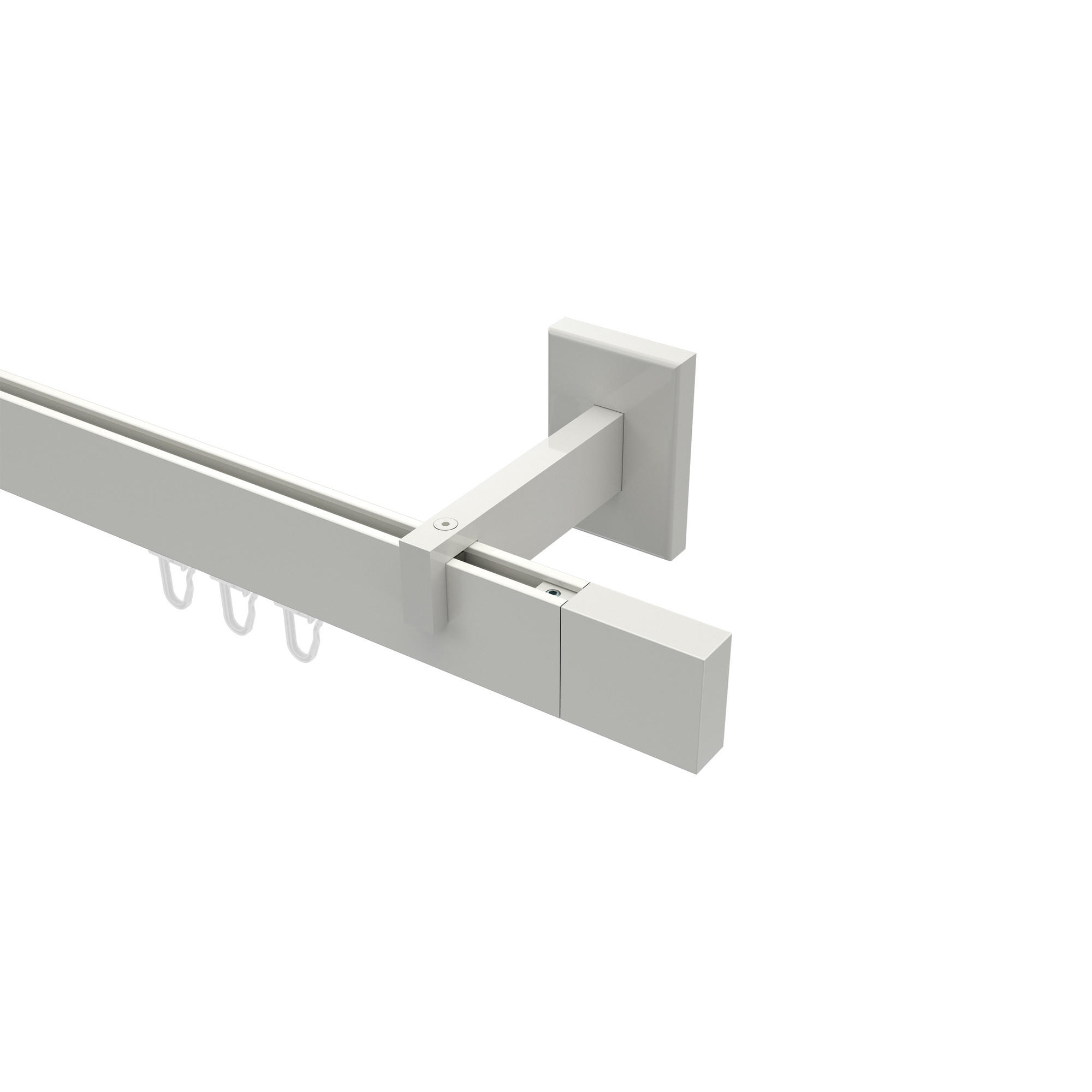 INNENLAUF-GARDINENSTANGEN-SET Smartline Lox 420 cm (geteilt in 3 x 140 cm), 1-läufig, 14x35 mm Weiß - Weiß, Metall (420cm) - INTERDECO