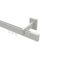 INNENLAUF-GARDINENSTANGEN-SET Smartline Lox 200 cm, 1-läufig, 14x35 mm Weiß - Weiß, Metall (200cm) - INTERDECO