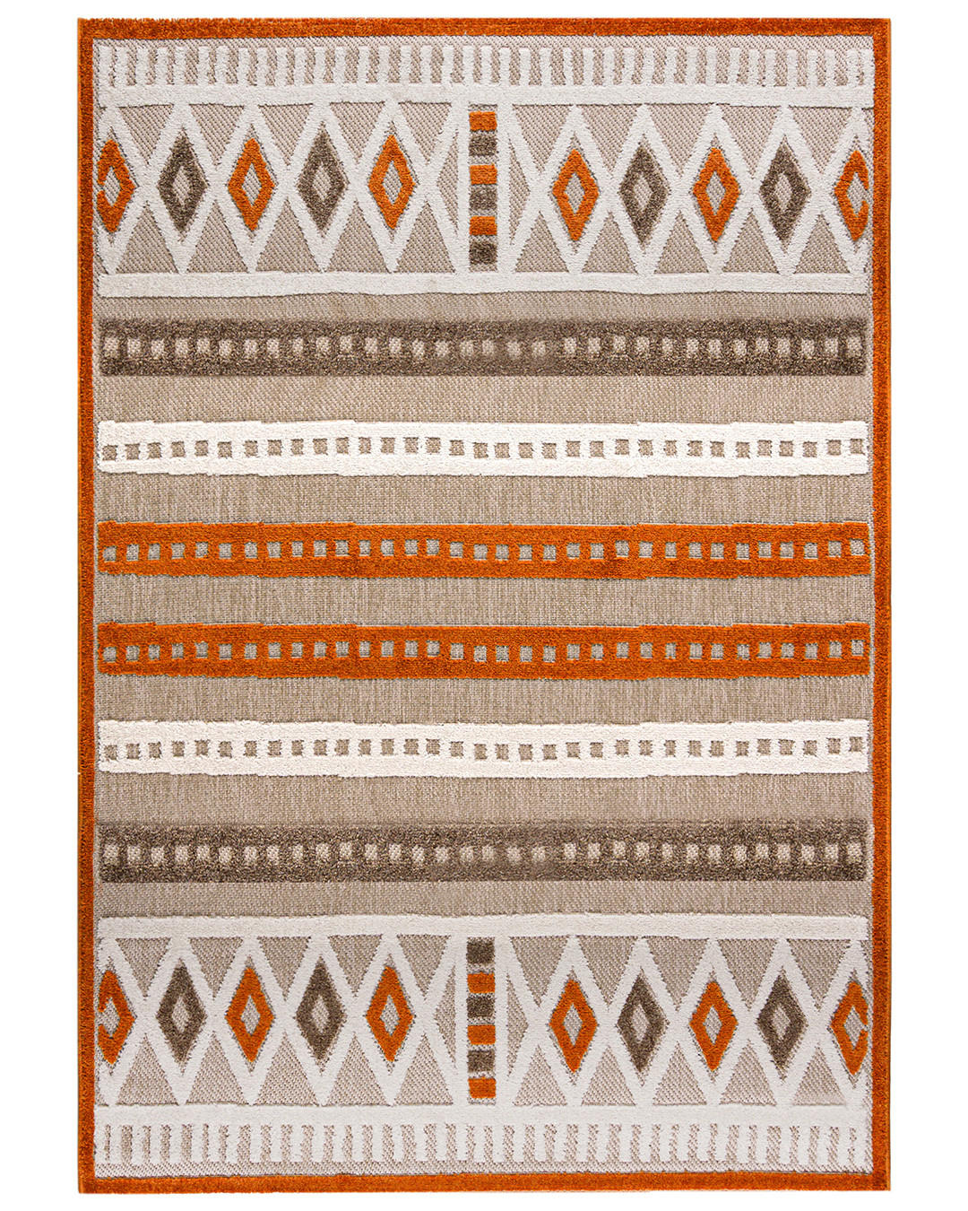 TEPIH bež cappuccino krem - 140 x 200 cm - narančasta/višebojno, tekstil (140/200cm) - Mazovia
