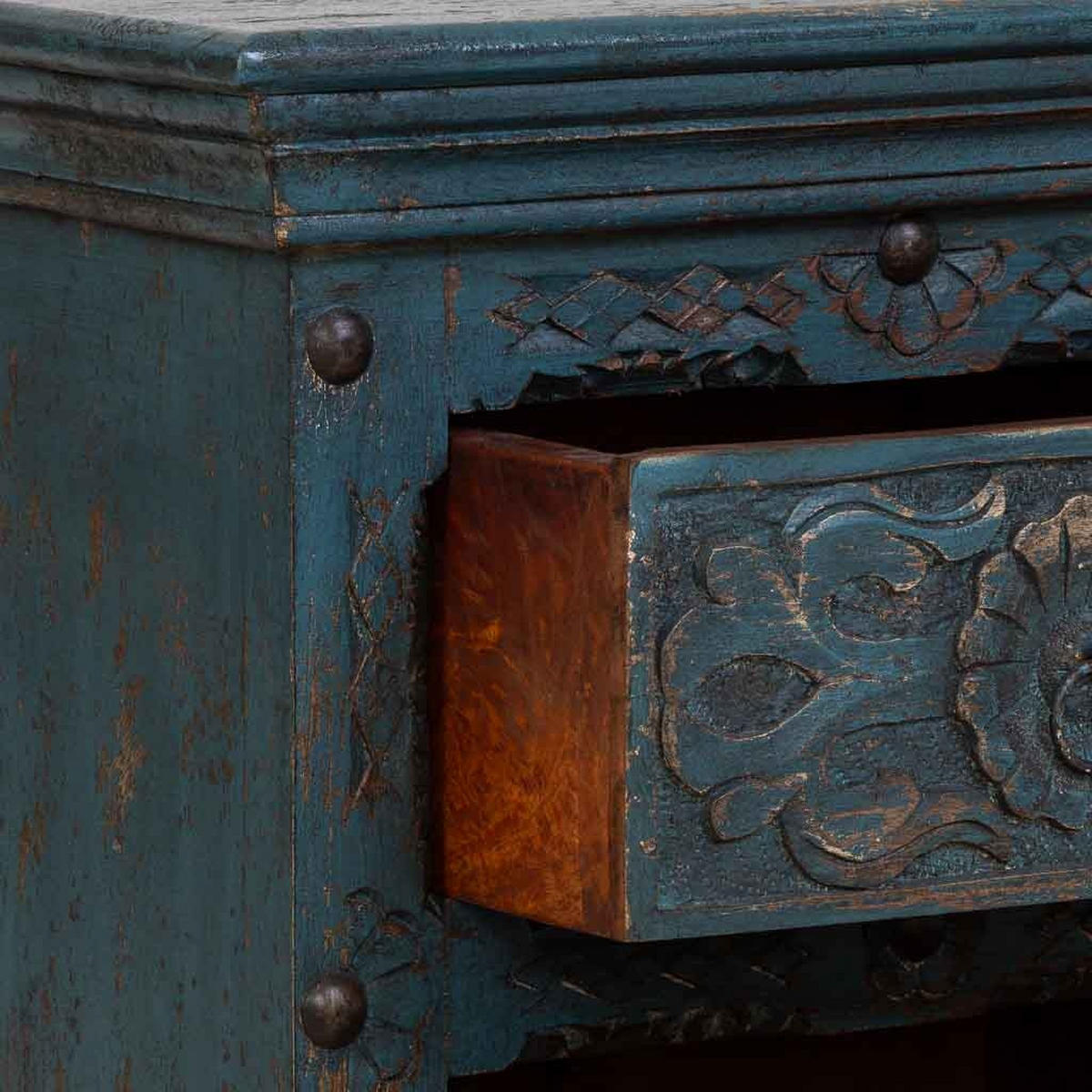 NACHTTISCH aus holz 50x40x60cm - Blau, Holz (50/60/40cm) - Wanderlust