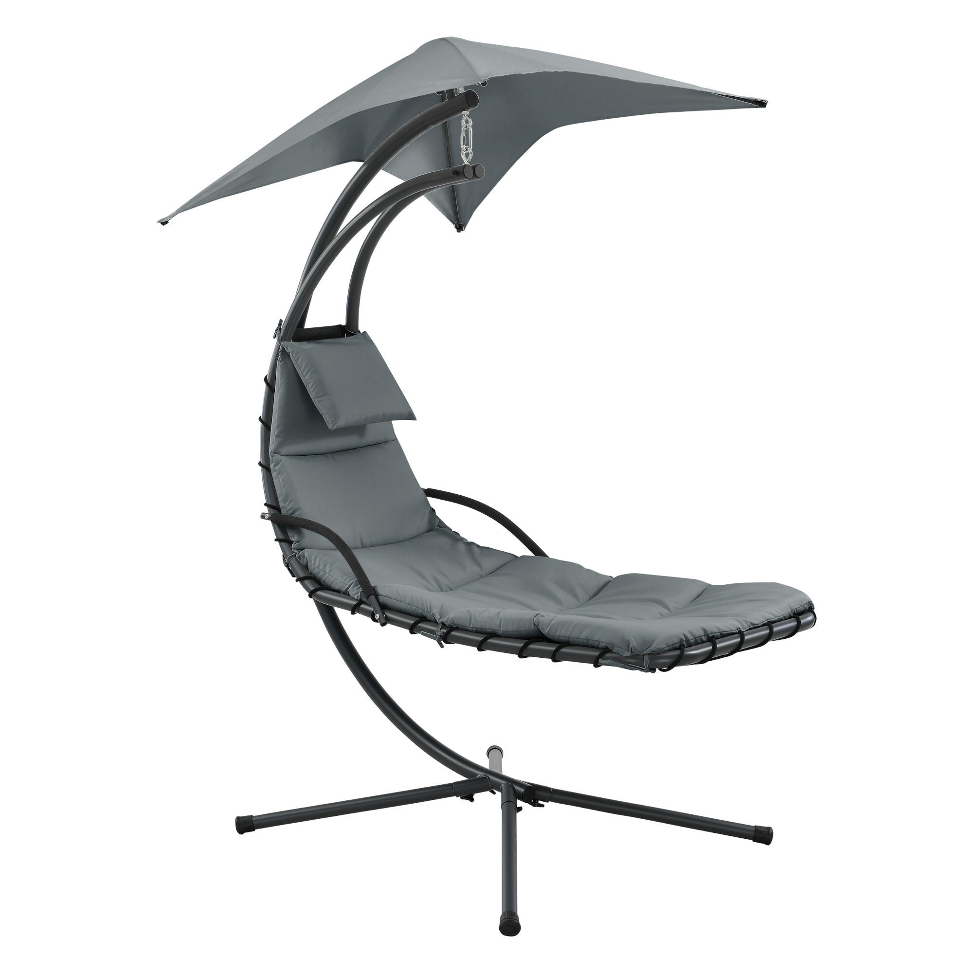 HÄNGELIEGE Lorca - Grau, Metall (166/210/116cm) - [en.casa]